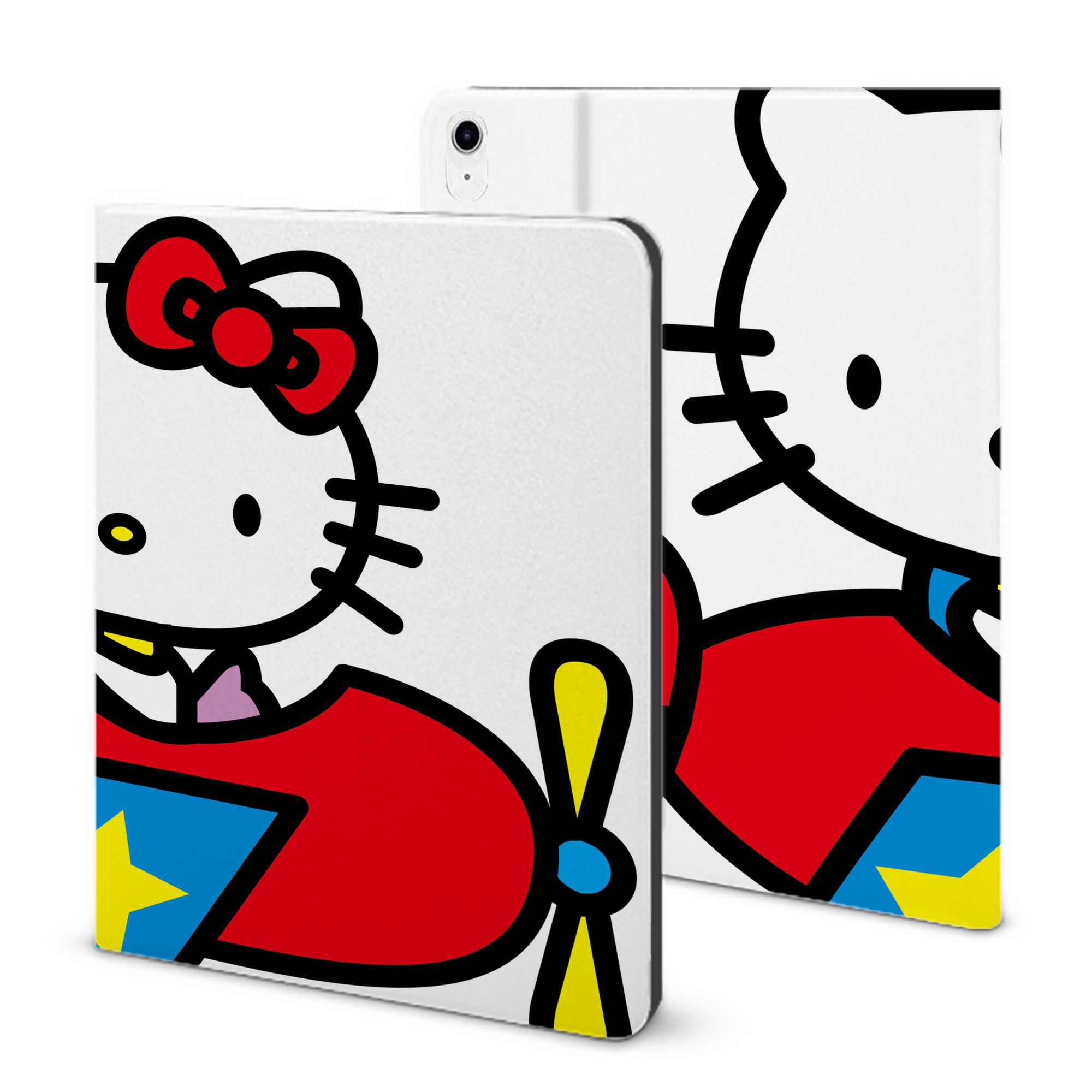 （画像用） Hello Kitty ハローキティ IPad ケース ブック型 PUレザー TPU 耐衝撃 軽量 薄型 ペン収納なし 全面保護 IPad 各モデル対応